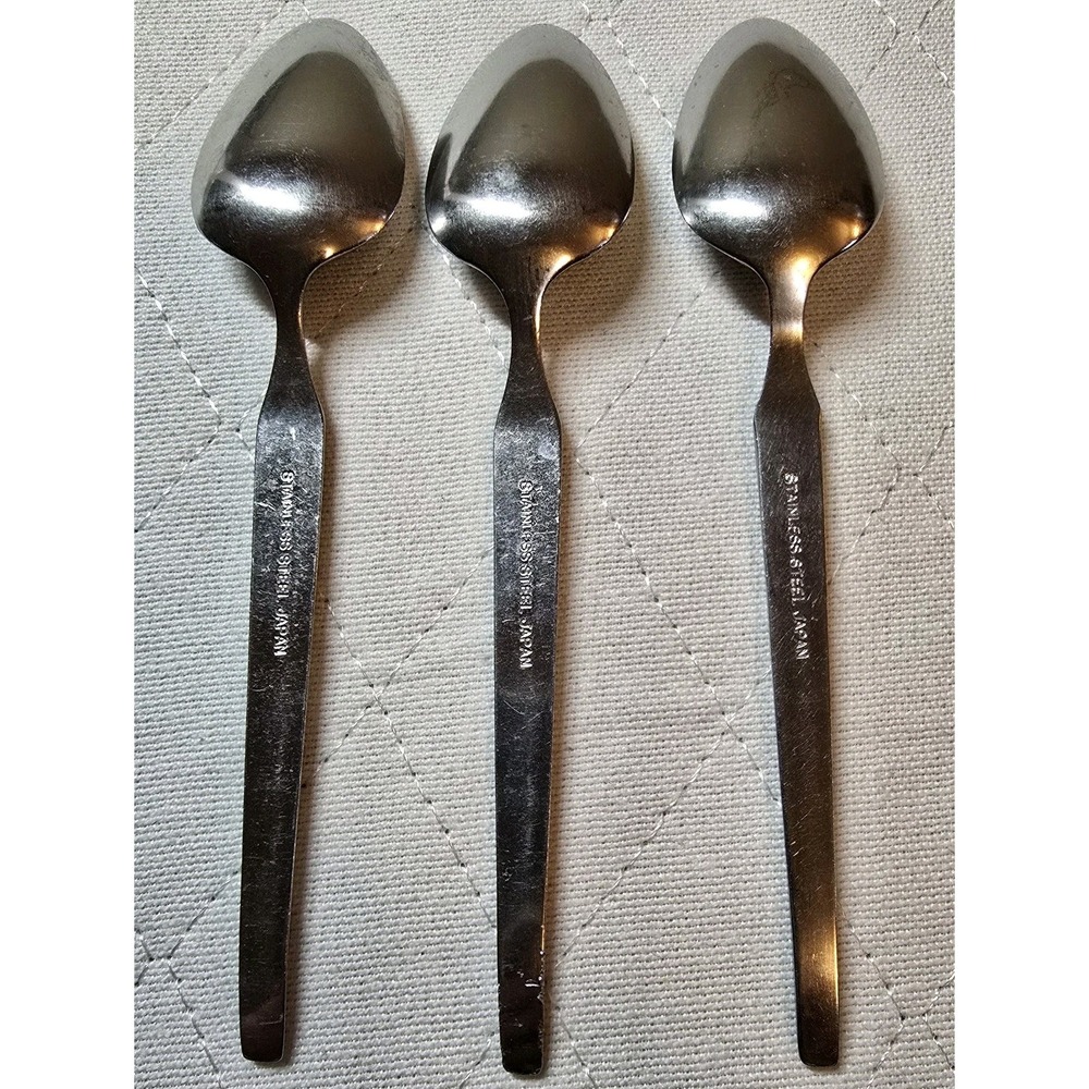 Riviera Mosaic Stainless Steel Spoon 3 Flatware Japan Silverware‎ Dinnerware - Picture 4 of 9